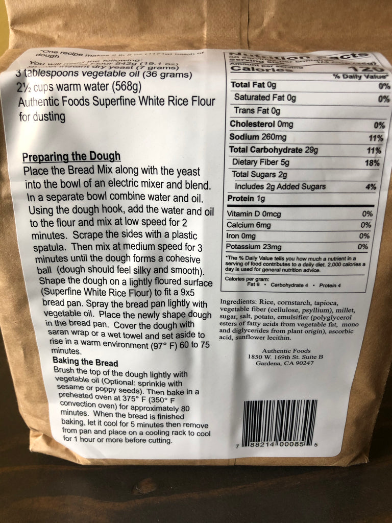 Authentic Foods Steve's Gluten Free Bread Flour Blend, 3 Pound
